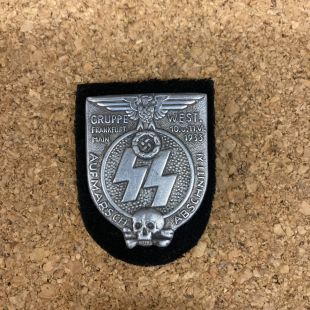 SS Gruppe West Frankfurt 1933 Tinnie badge 
