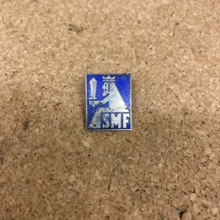 SMF "Solingen Metal Waffen Fabrik" Dagger maker  enameled tin pin