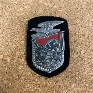 Gau Mecklenbg Lubek  " Tinnie" badge 1925-35