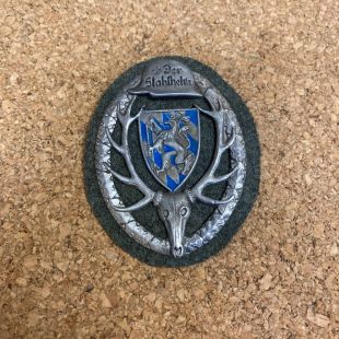 WW1 Veterans Prussian Jager Stahlhelm  " Tinnie" badge 1920's
