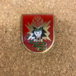 US 5th SF Project Recon team SNAKE BITE MACV-SOG Vietnam Beer Can pin badge.