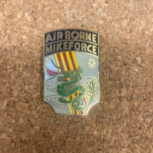 US Airborne Mike force Vietnam Beer Can pin badge.