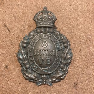 8th Liverpool Scottish Volunteer Battalion Helmet plate 1900-1908 
