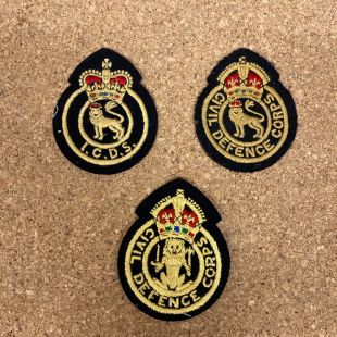 3 x Civil Defence Corp pocket Badge Original