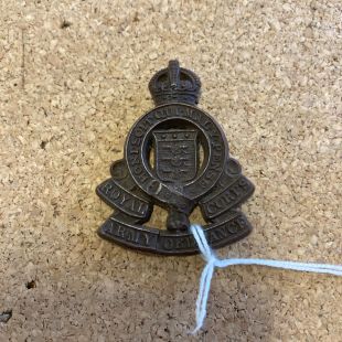 RAOC Plastic Economy Cap Badge Original
