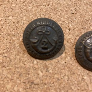 2nd South Middlesex Volunteers Bronze button Original