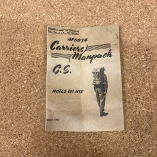 Carrier Manpack GS Instruction booklet  (original)