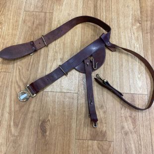 British Army Brown Leather Sword  Belt and Straps Original