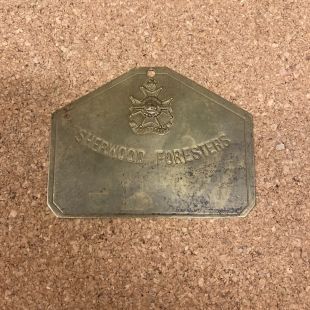 Sherwood Foresters WW1 Brass Duty Bed plate 