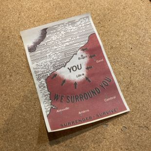 "We Surround you" leaflet, Dunkirk Film Prop 