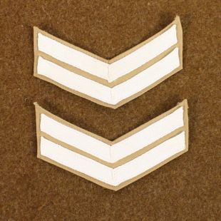 KD Corporal CPL White Stripes for Khaki Drill 