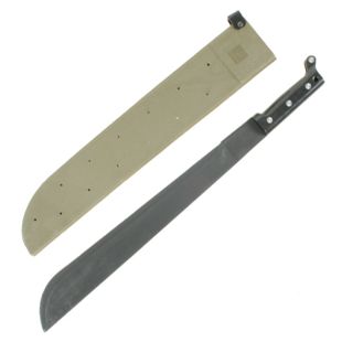 US Machete with Green Plastic Sheath