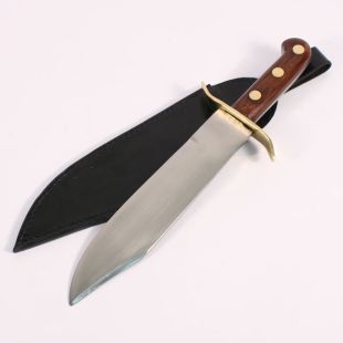Traditonal looking Bowie knife with leather Sheath