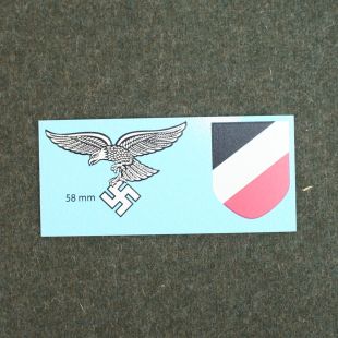 Luftwaffe 1st Pattern Helmet Decals Transfer for German Helmet