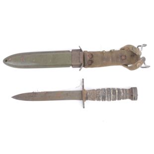 M1 Carbine Bayonet by Camilus and M8A1 Scabbard Original
