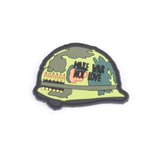 M1 Helmet "Make war not love" Hook and Loop Patch