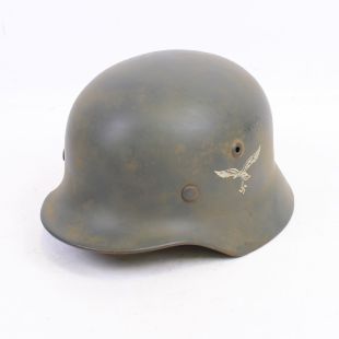 M40 Original German helmet Blue with Luftwaffe single decal (Q64)