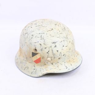M40 Original German helmet with Army double decal  white 56cm 