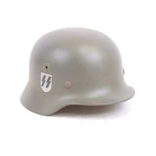 M40 Original German helmet with single SS decals Q64