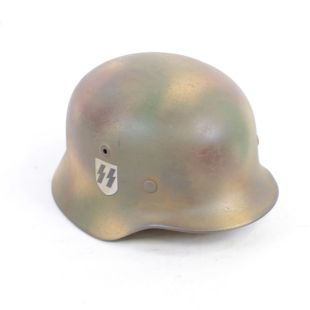 M40 Original Helmet 3 colour camo with SS Double Decal 59cms