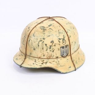 M40 Original Helmet with Army single Decal Painted white