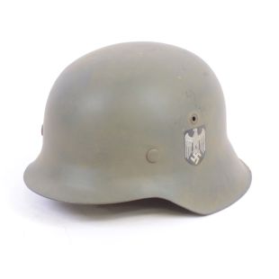 M42 Original German helmet Army single decal 57cm (NS64) maker Nickelwerke Schwerte 