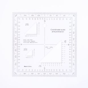 Military Map Coordinate Scale Protractor Romer in Mils