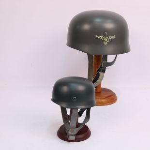 Miniature German WW2 Paratrooper Helmet and Stand 