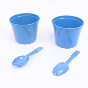 Ministry of Food WW2 Original Soup Bowls and Spoons x 2