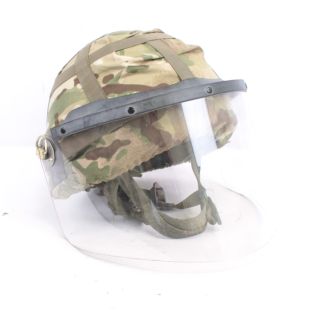 MK6 Combat Helmet with MTP cover and Riot Visor