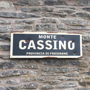 Monte Cassino Metal Road Sign