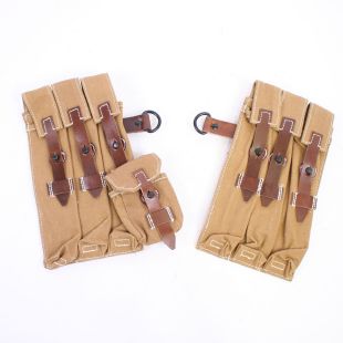 MP40/38 Magazine Ammo Pouches WW2 German Schmeisser Dark Tan