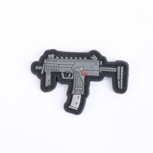 MP7 Submachine Gun Rubber Badge Hook and Loop Backed