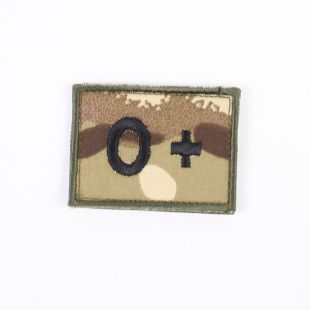 Multicam Blood Group Hook & Loop Patch O Pos