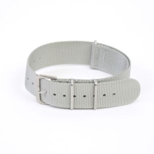NATO G10 Military Nylon Watch Strap Army Silver Grey 20mm 