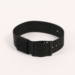 18mm nylon webbing watch strap Black