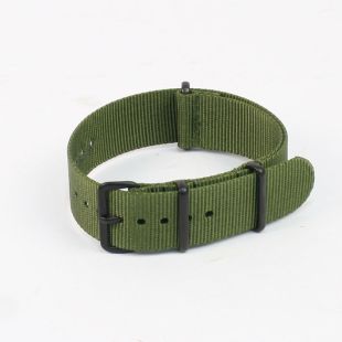 MWC 18mm NATO Watch Strap Green Black Buckle