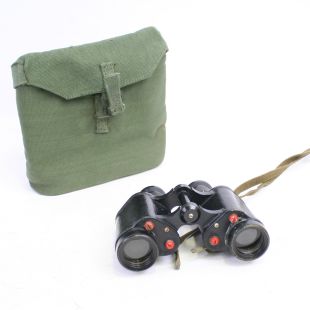 No2 MKII Binoculars with original 1944 webbing pouch