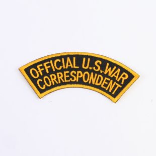 Official US War correspondent badge. Cloth