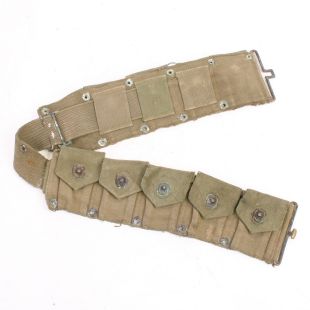 Original Garand belt OD #7. Green Ammo Belt #3