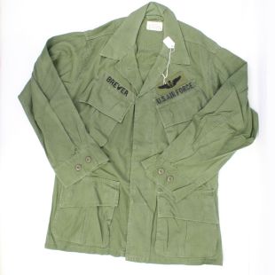 Original Vietnam 3rd Pattern Jacket Poplin With Brewer Name Tape. Small Short