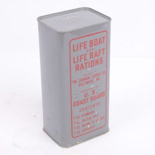 Original WW2 US Army USN Life Boat Ration Tin Empty
