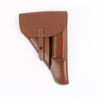 WW2 German P08 Luger Soft Shell Leather Holster Brown