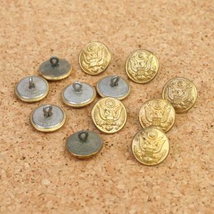 Pack of 12 US Army Brass Tunic Buttons Original