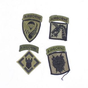 Pack of 4 US Airborne Patches Subdued Pack 60