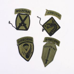 Pack of 4 US Patches Some Airborne Subdued Pack 61