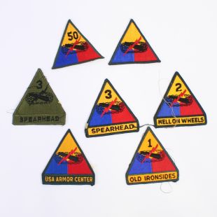 Pack of Various US Armoured Patches Pack A