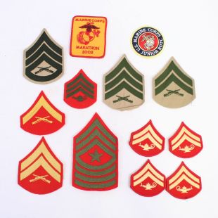 Pack of Various USMC Stripes and Badges Pack A