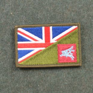 Pegasus badge with UK flag hook and loop Badge