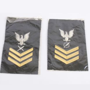 Petty Officer USN Rank Badges Wire Bullion x 2